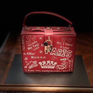 Chic Red Paris Box Bag